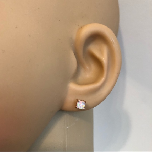 Lab Created Opal Earrings - Picture 3 of 6